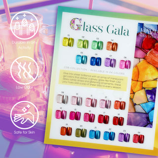 LAVIS C08 - Gel Polish 0.5 oz - Glass Gala Collection
