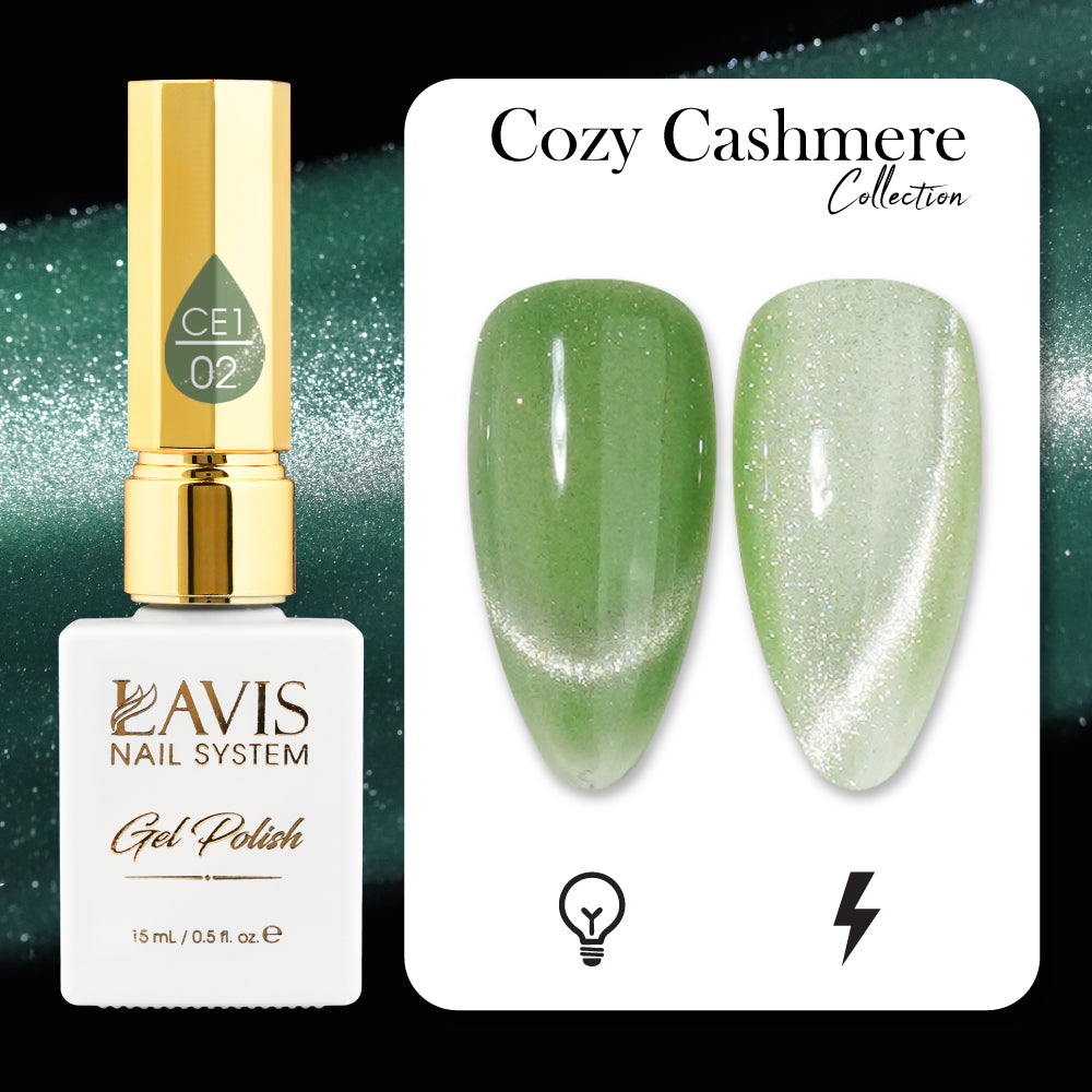 LAVIS Cat Eyes CE1 - 02 - Gel Polish 0.5 oz - Cozy Cashmere Collection