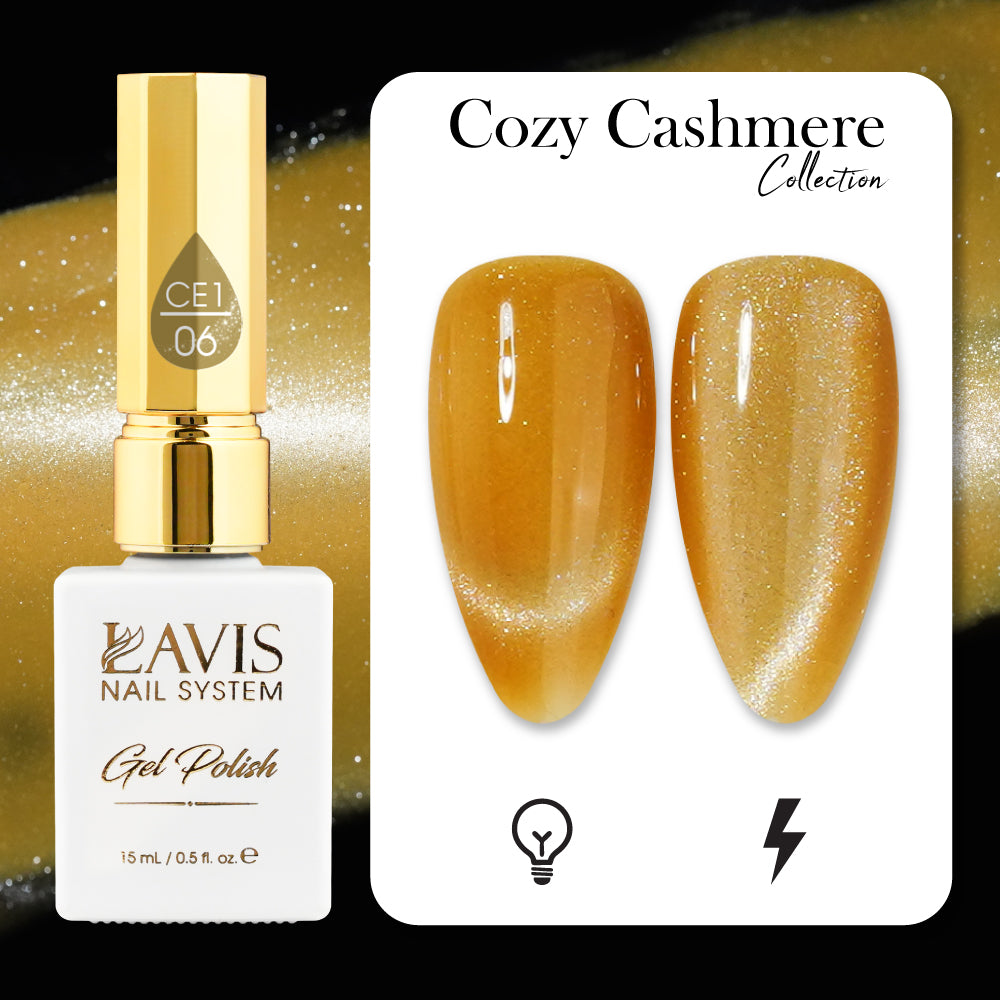 LAVIS Cat Eyes CE1 - 06 - Gel Polish 0.5 oz - Cozy Cashmere Collection