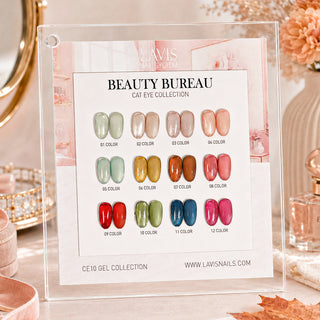 LAVIS 9D Cat Eyes CE10 (Ver2) - Set 12 Colors - Gel Polish 0.5 oz  - Beauty Bureau Collection