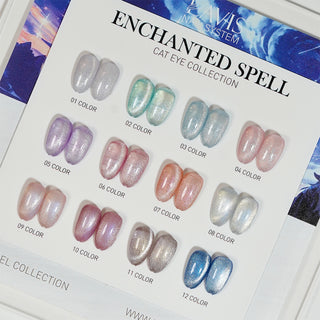 LAVIS Cat Eyes CE11 - Set 12 Colors - Gel Polish 0.5oz - Enchanted Spell Collection