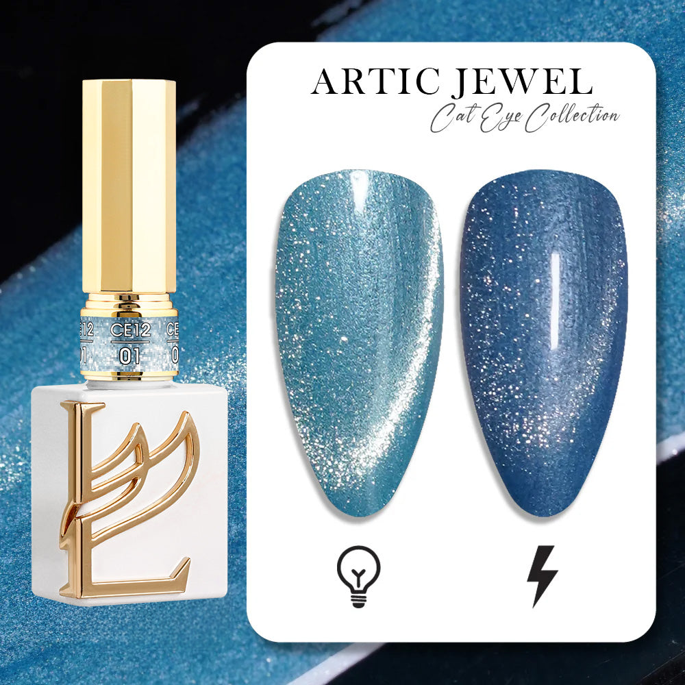 LAVIS Cat Eyes CE12 - 01 - Gel Polish 0.5 oz - Artic Jewel Collection