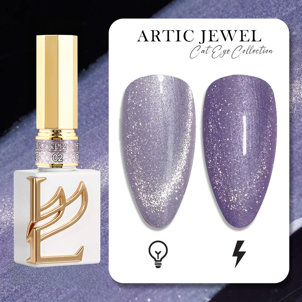 LAVIS Cat Eyes CE12 - 02 - Gel Polish 0.5 oz - Artic Jewel Collection