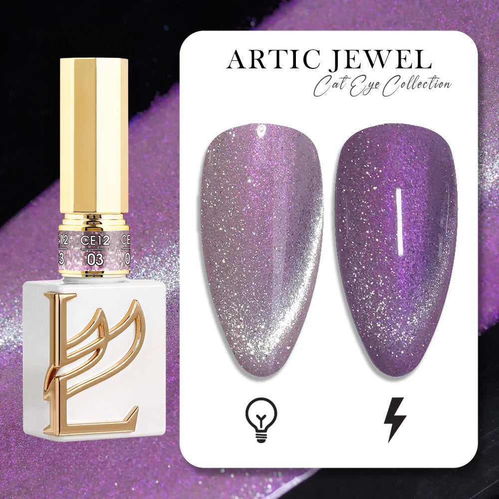 LAVIS Cat Eyes CE12 - 03 - Gel Polish 0.5 oz - Artic Jewel Collection