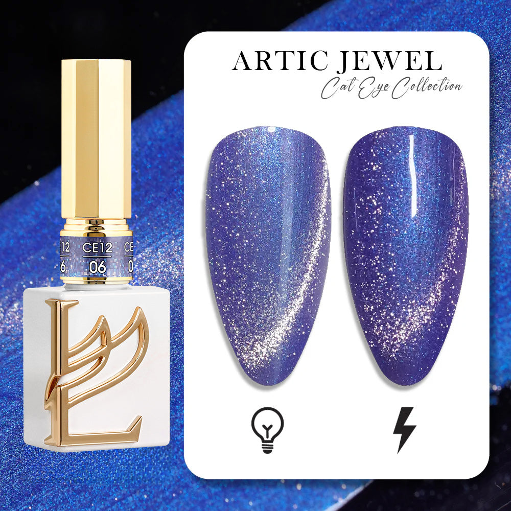 LAVIS Cat Eyes CE12 - 06 - Gel Polish 0.5 oz - Artic Jewel Collection