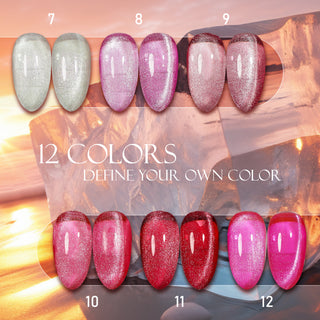 LAVIS Cat Eyes CE12 - Gel Polish 0.5 oz - Crimson Frost Collection
