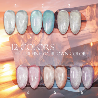 LAVIS Cat Eyes CE12 - 07 - Gel Polish 0.5 oz - Crimson Frost Collection