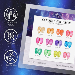 LAVIS Cat Eyes CE14 - Gel Polish 0.5 oz - Cosmic Voltage Collection