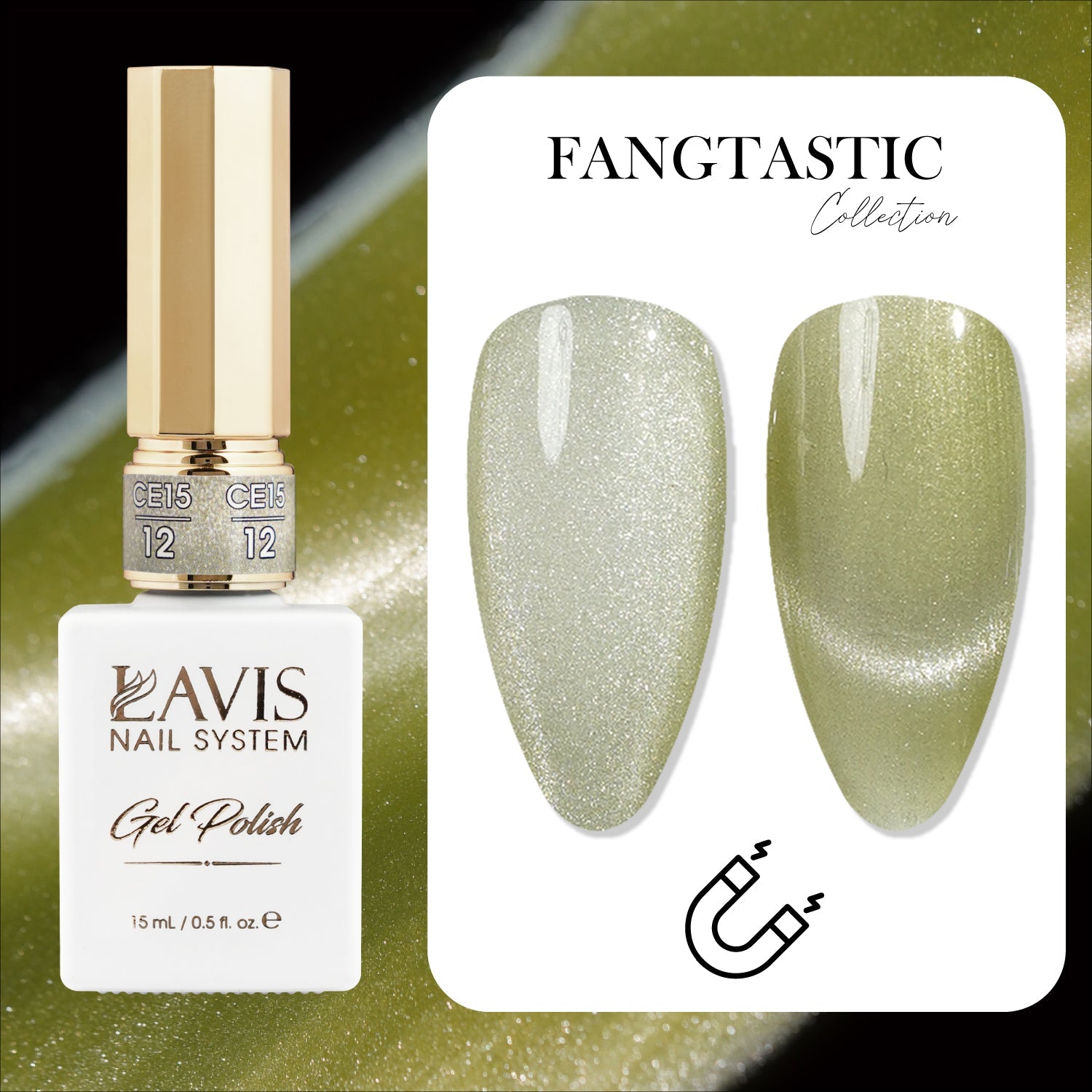 LAVIS Cat Eyes CE15 - 12 - Gel Polish 0.5 oz - Fangtastic Collection