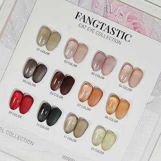LAVIS Cat Eyes CE15 - Set 12 Colors - Gel Polish 0.5 oz - Fangtastic Collection