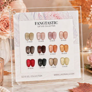 LAVIS 9D Cat Eyes CE15 - Set 12 Colors - Gel Polish 0.5 oz - Fangtastic Collection