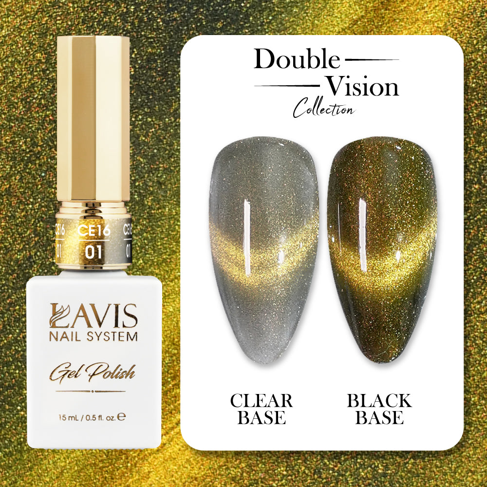 LAVIS Cat Eyes CE16 - 01 - Gel Polish 0.5 oz - Double Vision Collection