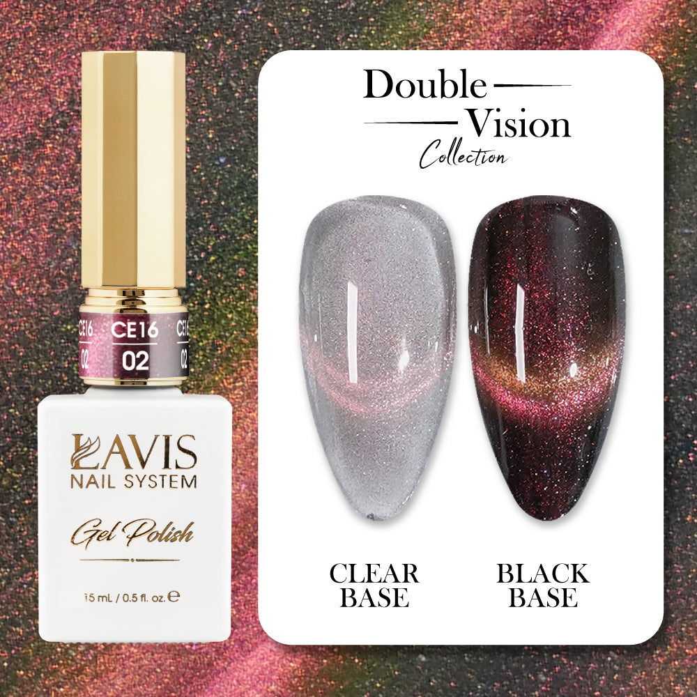 LAVIS Cat Eyes CE16 - 02 - Gel Polish 0.5 oz - Double Vision Collection