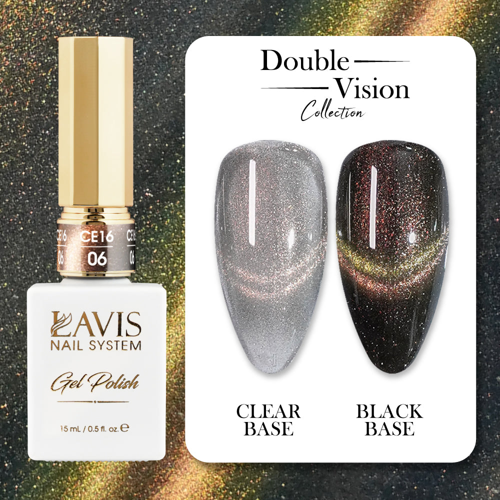 LAVIS Cat Eyes CE16 - 06 - Gel Polish 0.5 oz - Double Vision Collection