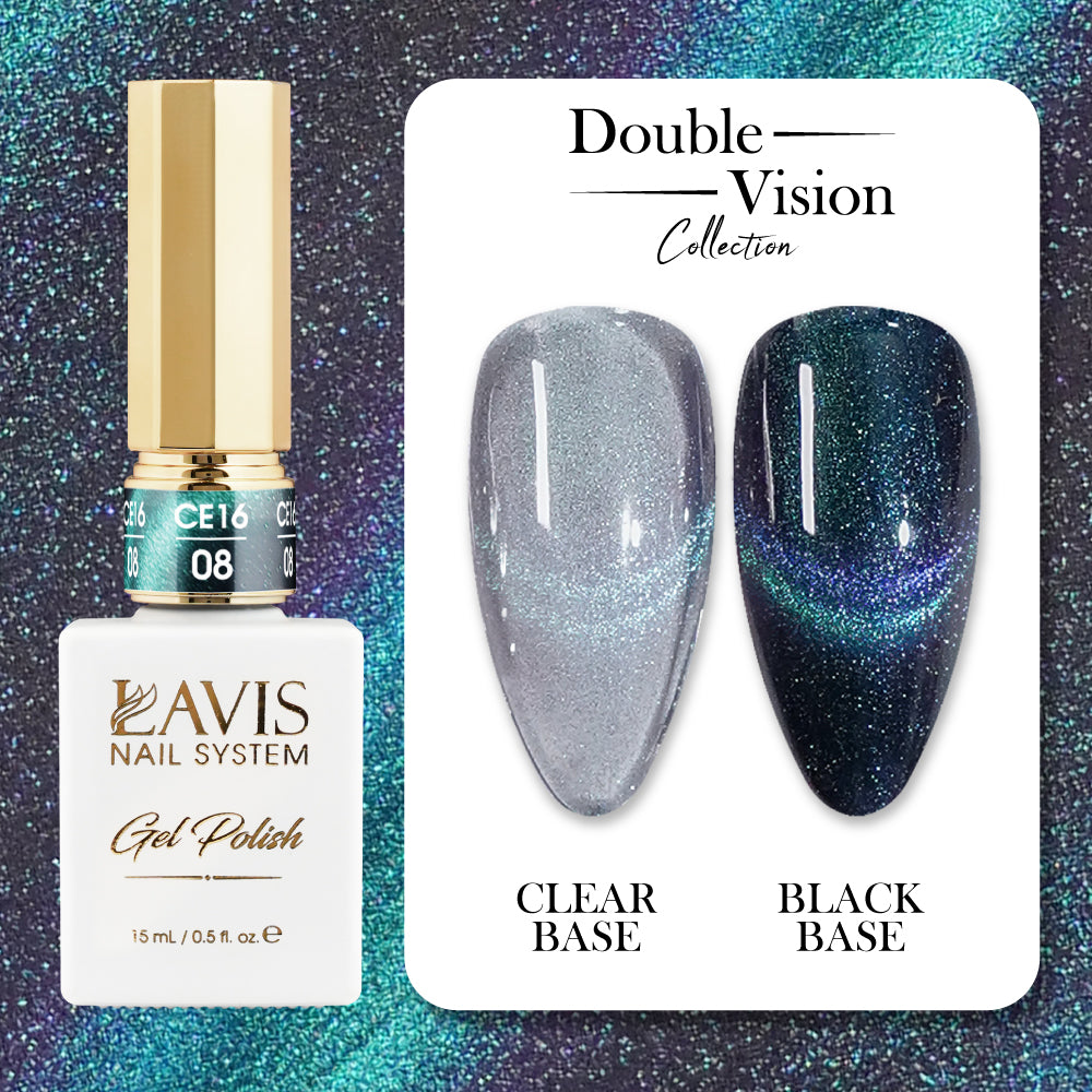 LAVIS Cat Eyes CE16 - 08 - Gel Polish 0.5 oz - Double Vision Collection