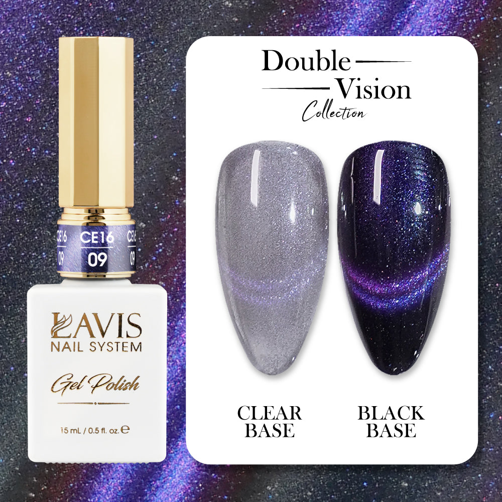 LAVIS Cat Eyes CE16 - 09 - Gel Polish 0.5 oz - Double Vision Collection