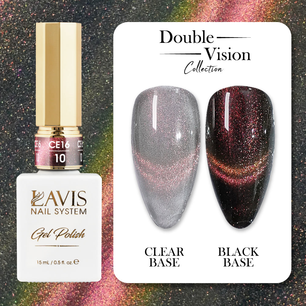 LAVIS Cat Eyes CE16 - 10 - Gel Polish 0.5 oz - Double Vision Collection