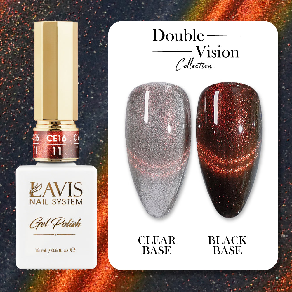 LAVIS Cat Eyes CE16 - 11 - Gel Polish 0.5 oz - Double Vision Collection