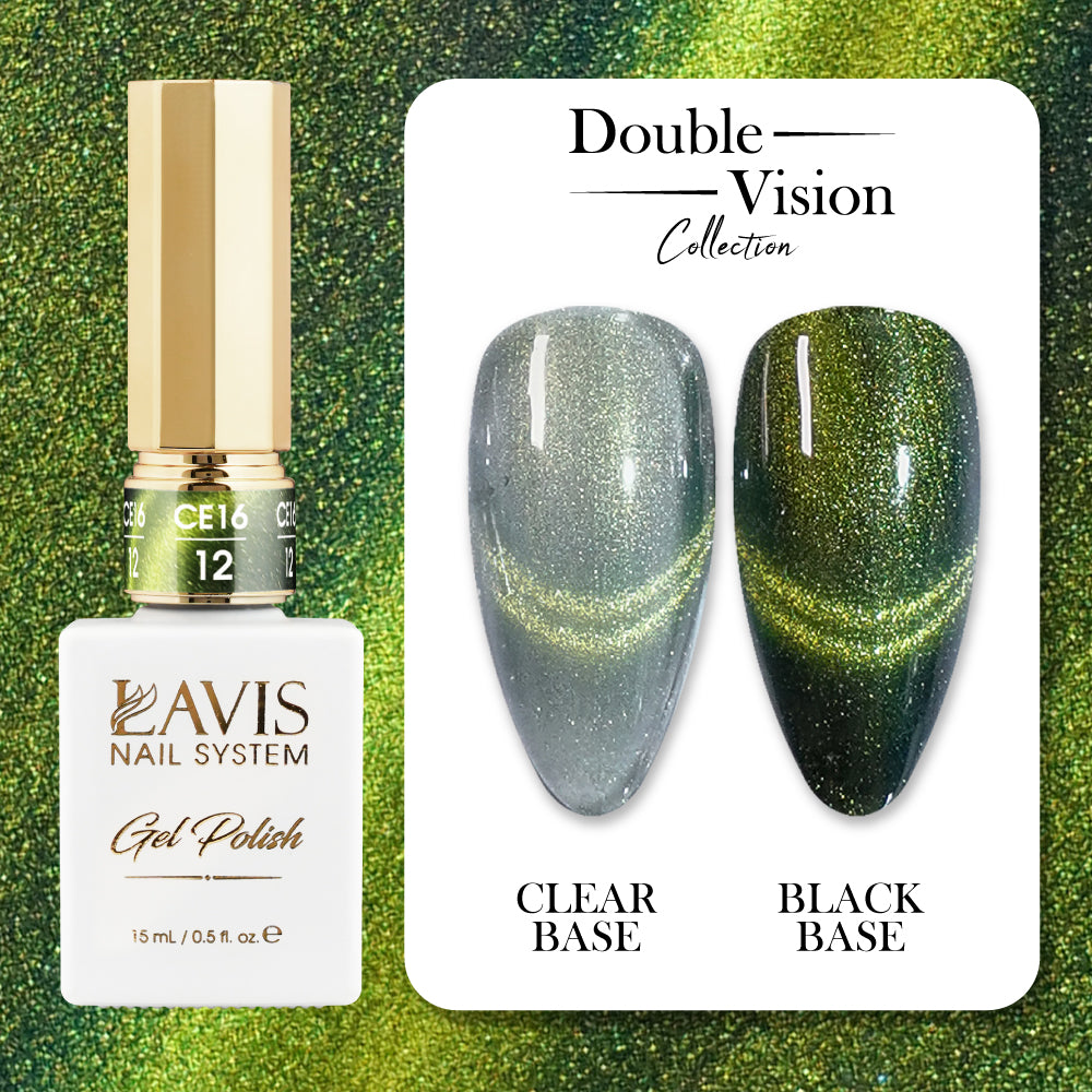 LAVIS Cat Eyes CE16 - 12 - Gel Polish 0.5 oz - Double Vision Collection