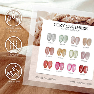 LAVIS Cat Eyes CE1 - Gel Polish 0.5 oz - Cozy Cashmere Collection