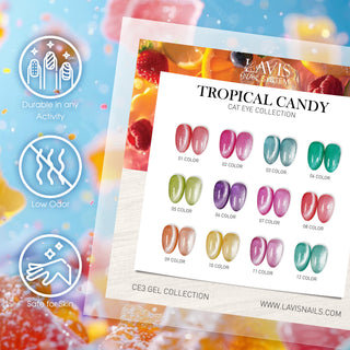 LAVIS Cat Eyes CE3 - Gel Polish 0.5 oz - Tropical Candy Collection