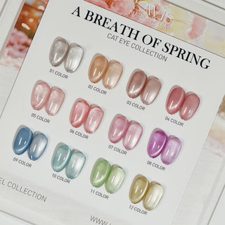LAVIS Cat Eyes CE5 (Ver2) - Set 12 Gel Polish 0.5 oz - A Breath Of Spring Collection
