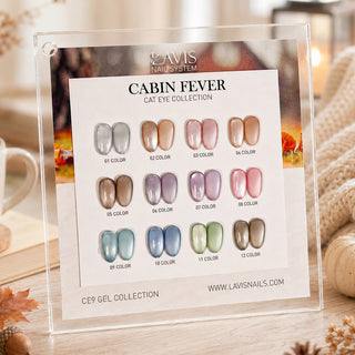 LAVIS 9D Cat Eye CE9 (Ver2) - Set 12 Colors - Gel Polish 0.5 oz - Cabin Fever Collection