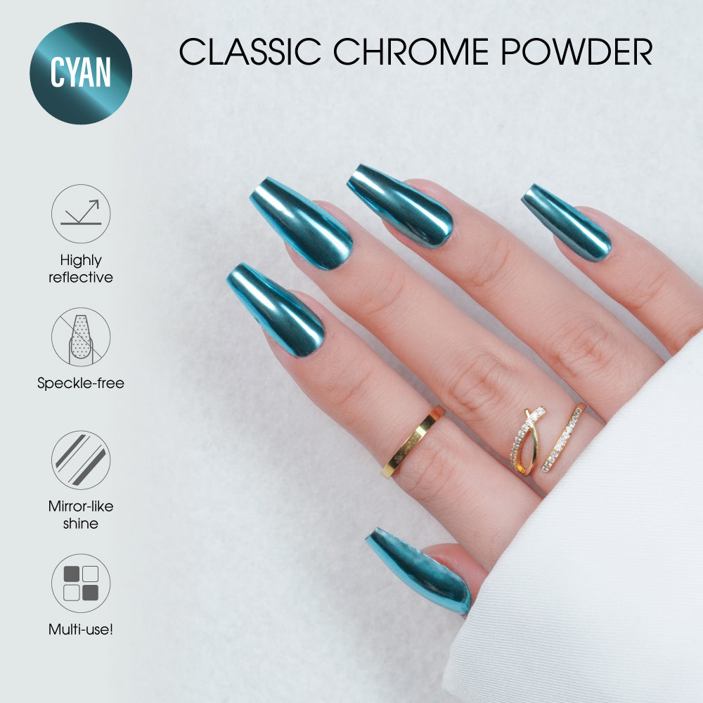 Chrome Classic Powder - Cyan