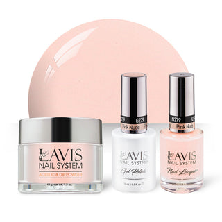 LAVIS 3 in 1 - 279 Pink Nude - Acrylic & Dip Powder (1oz), Gel & Lacquer