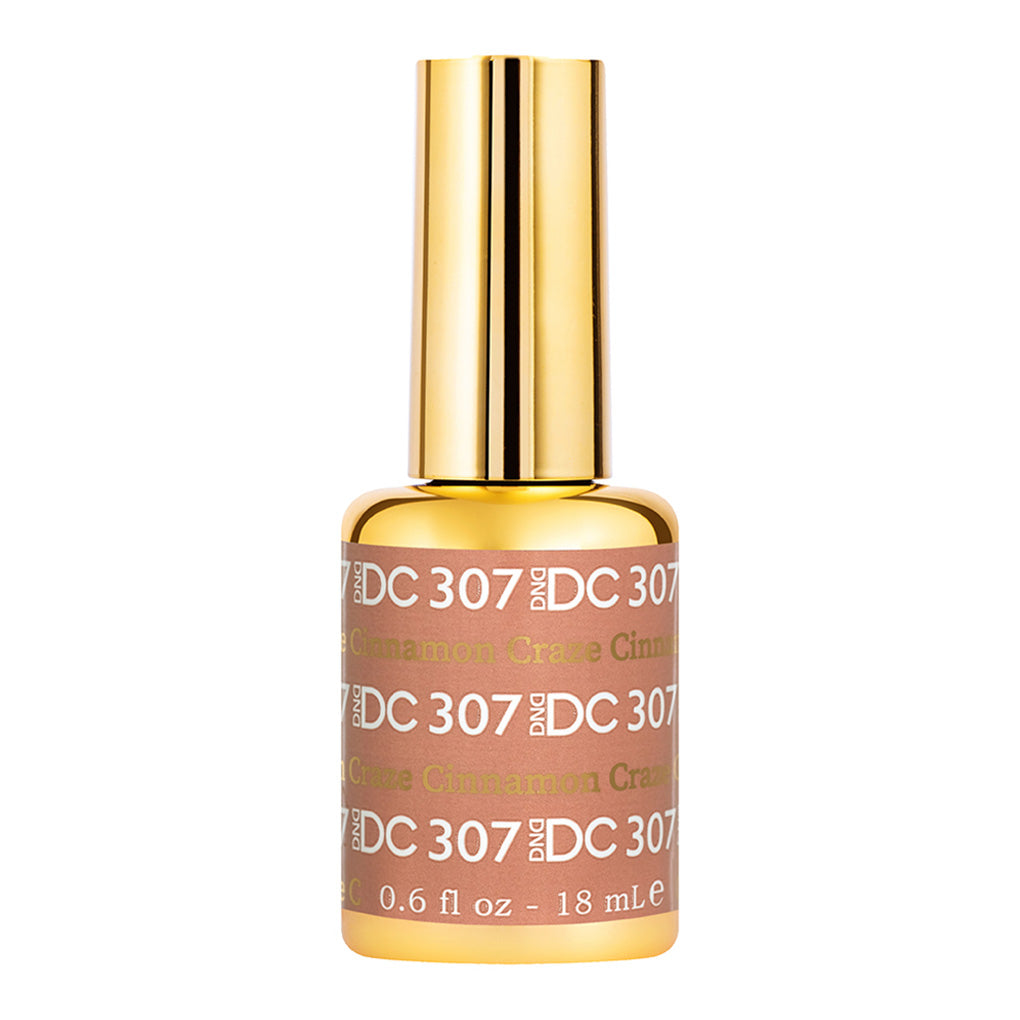 DND DC Gel Nail Polish Duo - 307 Brown Colors - Cinnamon Craze
