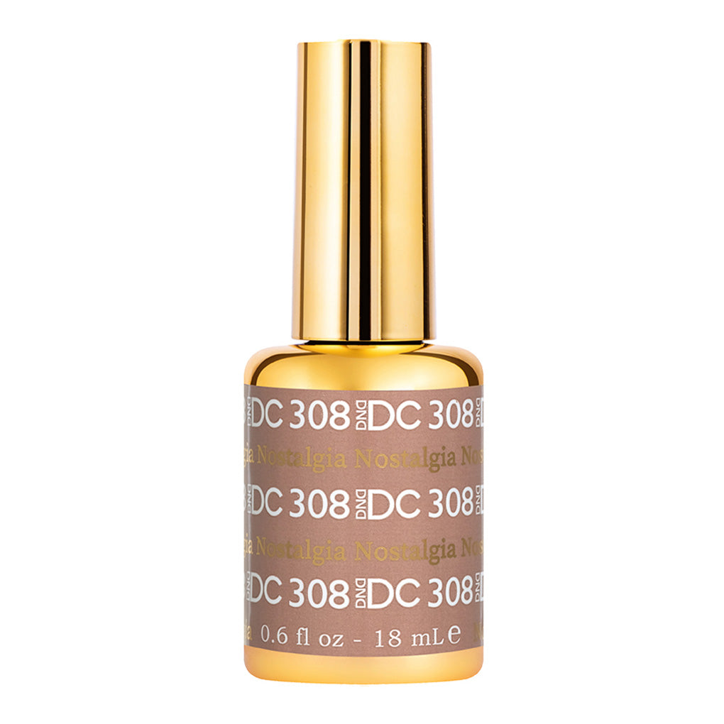 DND DC Gel Nail Polish Duo - 308 Brown Colors - Nostalgia