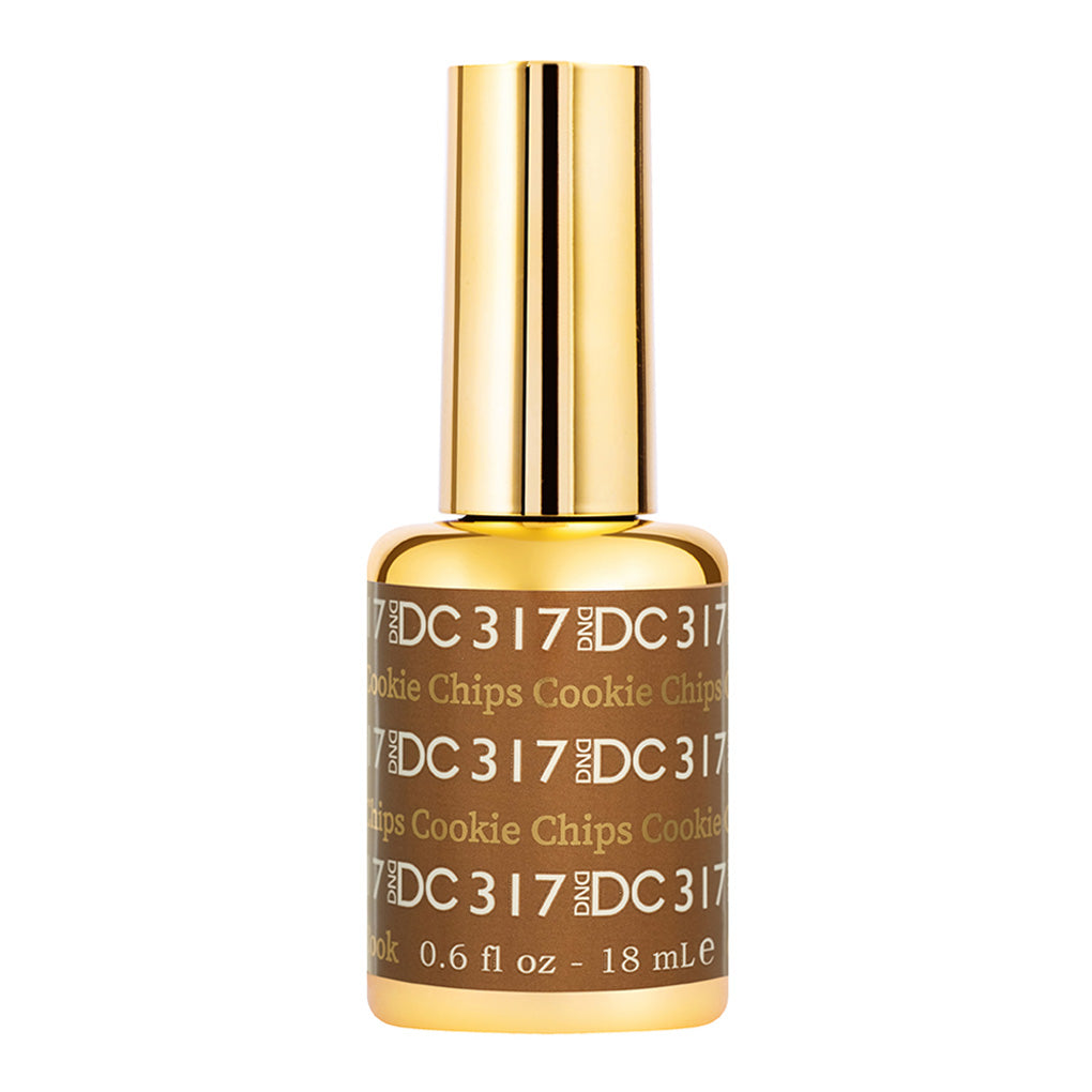 DND DC Gel Nail Polish Duo - 317 Brown Colors - Cookie Chips