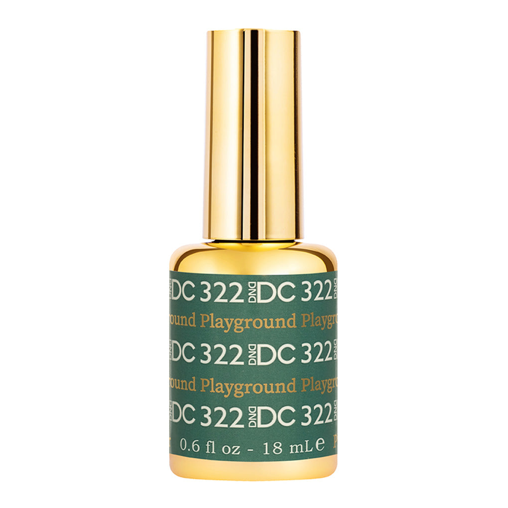 DND DC Gel Nail Polish Duo - 322 Green Colors - Playground