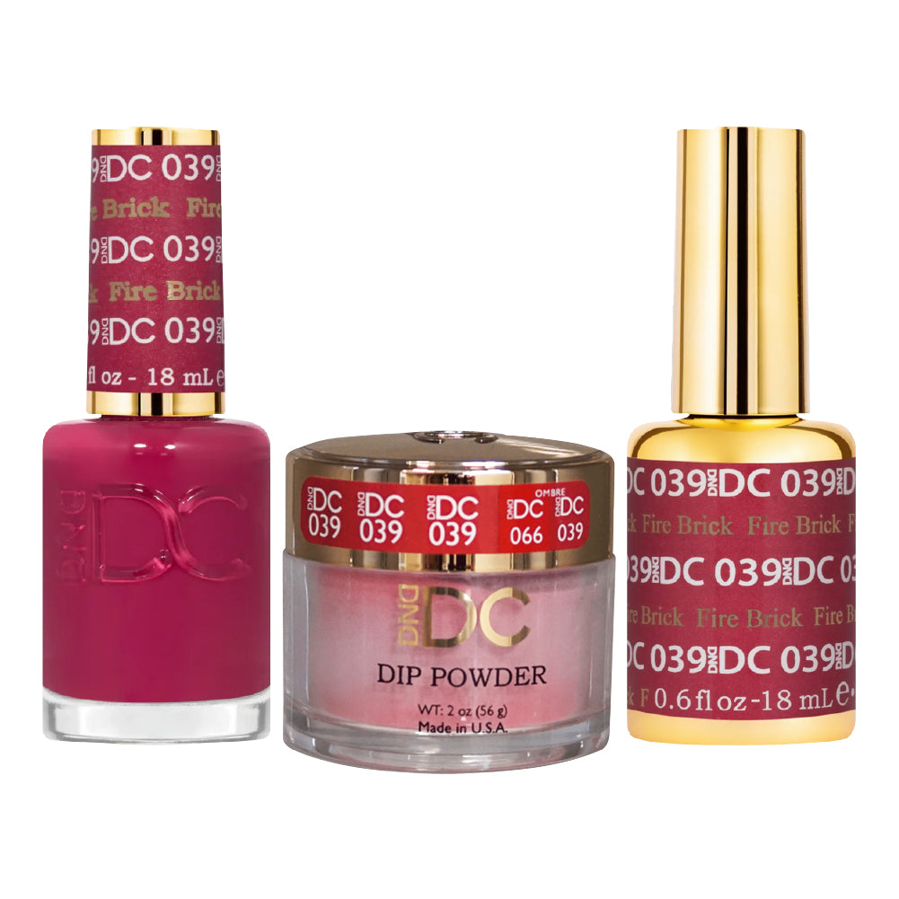 DND DC Gel + Lacquer Duo #039 Fire Brick – ND Nails Supply
