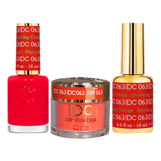 DND DC Gel Nail Polish - 063 Shocking Orange