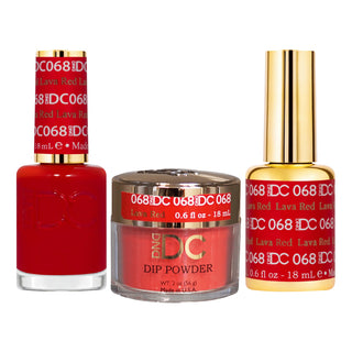 DND DC Gel Nail Polish - 068 Lava Red