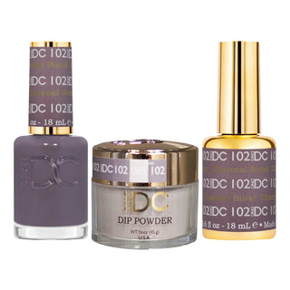 DND DC Gel Nail Polish - 102 Charcoal Burnt