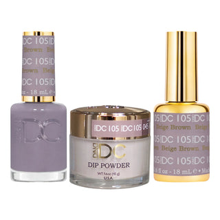 DND DC Gel Nail Polish - 105 Beige Brown