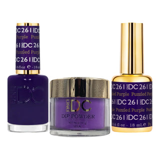 DND DC Gel Nail Polish - 261 Puzzled Purple