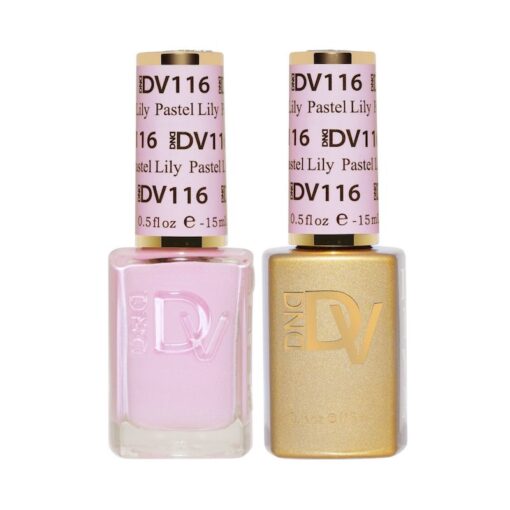 DND DV 116 Pale Blush - DND Diva Gel Polish & Matching Nail Lacquer Duo Set