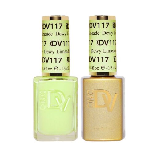 DND DV 117 Dewy Limeade - DND Diva Gel Polish & Matching Nail Lacquer Duo Set