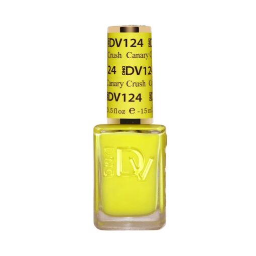 DND DV 124 Canary Crush - DND Diva Gel Polish & Matching Nail Lacquer Duo Set