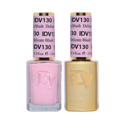 DND DV 130 Delicate Blush - DND Diva Gel Polish & Matching Nail Lacquer Duo Set