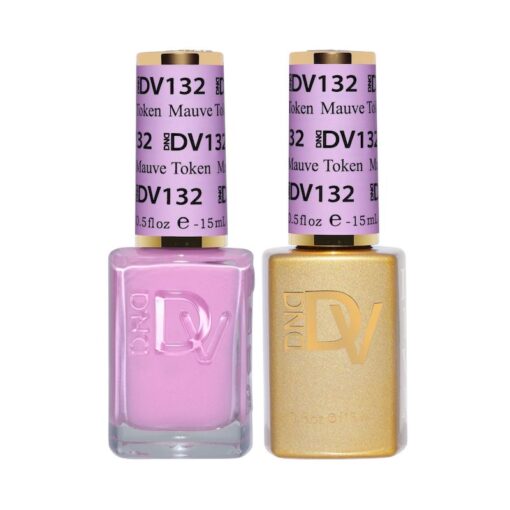 DND DV 132 Mauve Token - DND Diva Gel Polish & Matching Nail Lacquer Duo Set