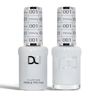 DND HEMA & TPO Free Gel Nail Polish Duo - 001 - Winning - White Colors - 0.5 oz