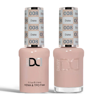 DND HEMA & TPO Free Gel Nail Polish Duo - 008 - Dune - Beige Colors - 0.5 oz