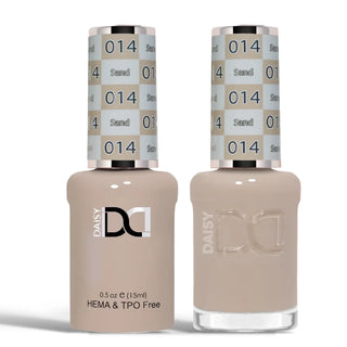 DND HEMA & TPO Free Gel Nail Polish Duo - 014 - Sand - Beige Colors - 0.5 oz
