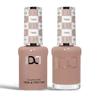 DND HEMA & TPO Free Gel Nail Polish Duo - 031 - Teddy - Brown Colors - 0.5 oz