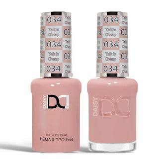 DND HEMA & TPO Free Gel Nail Polish Duo - 034 - Talk Is Cheap - Brown Colors - 0.5 oz