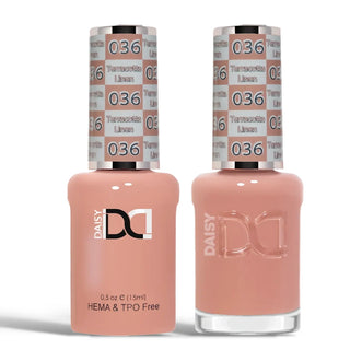 DND HEMA & TPO Free Gel Nail Polish Duo - 036 - Terracotta Linen - Brown Colors - 0.5 oz